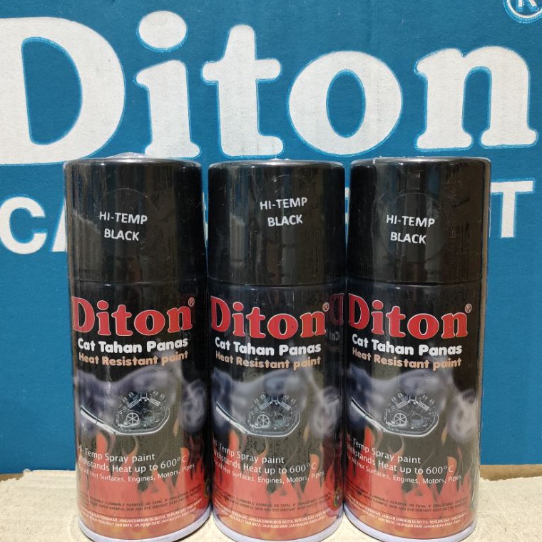 TOP SALE Pilok Pilox DITON HITEMP Black Anti Panas Tahan Panas Warna Hitam 15cc Semprot Diton 15cc P
