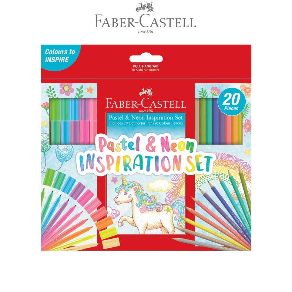 

FaberCastell Connector Pen Pencil Neon Pastel special Inspiration set KODE H8I4