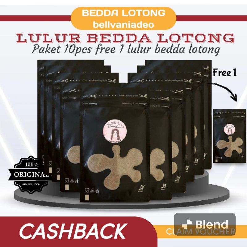 paket hemat 15pcs bedda lotong original | bedda lotong lulur rempah hitam | lulur kering bedda loton