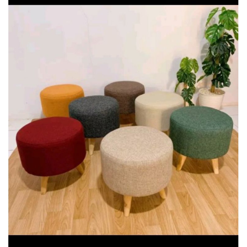 KURSI STOOL BULAT, PUFF BULAT