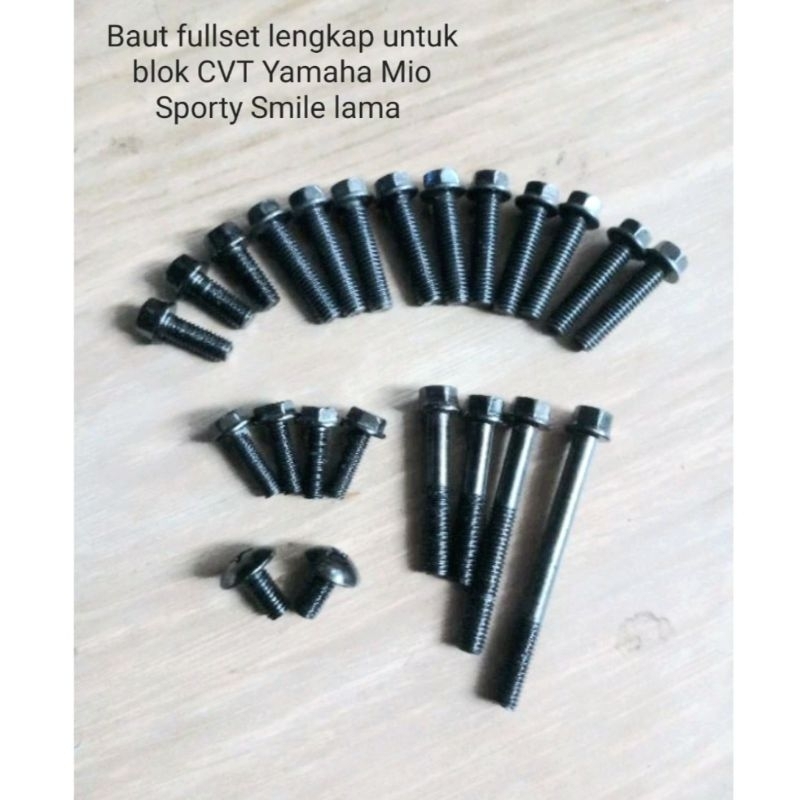 BAUT LENGKAP FULL SET UNTUK BLOK CVT YAMAHA MIO SPORTY SMILE LAMA TERLARIS