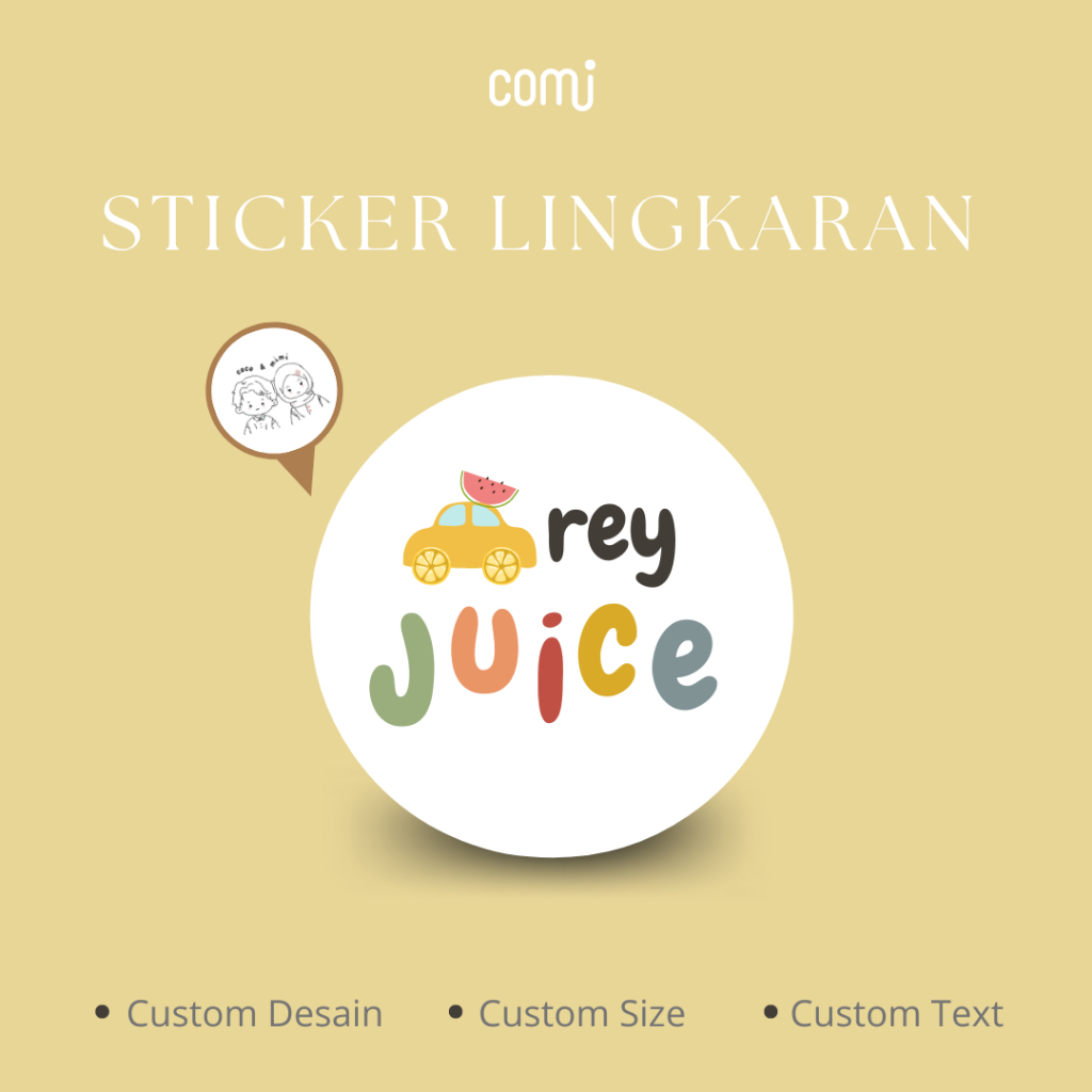 

Stiker Lingkaran (Die Cut) - Stiker Toples - Stiker Kue Kering - Stiker Toples Kue - Comi Official