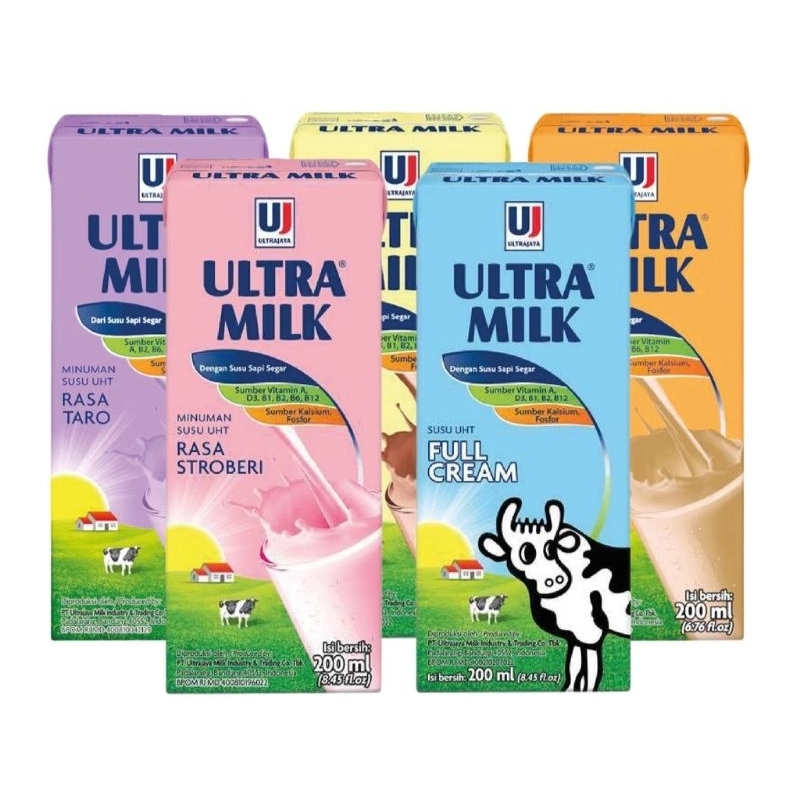 

Susu Ultra Milk UHT 200ml per karton isi 24pcs