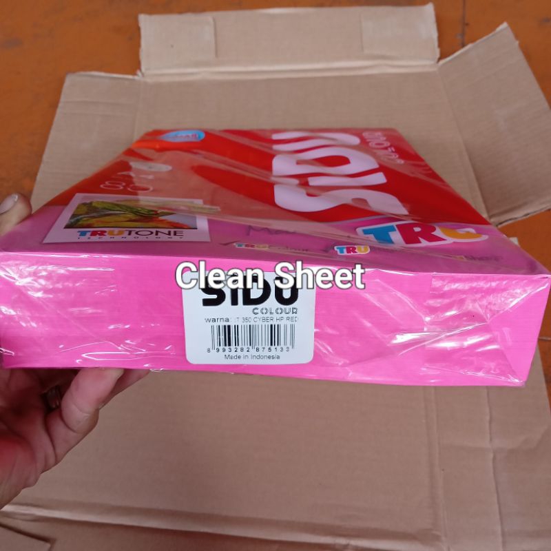 

kertas warna sidu A4 80 gram it 350 cyber hp red