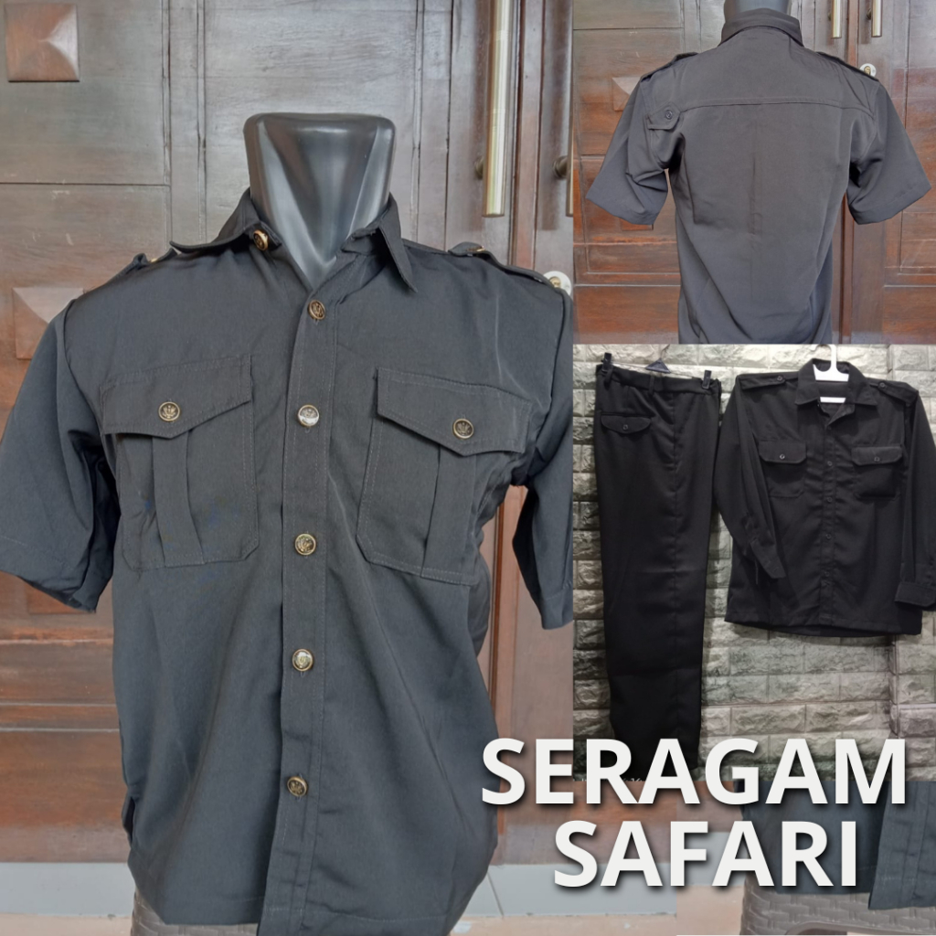 Seragam Safari Security / Seragam Safari Satpam / Setelan Safari Security Satpam / Safari / Seragam 