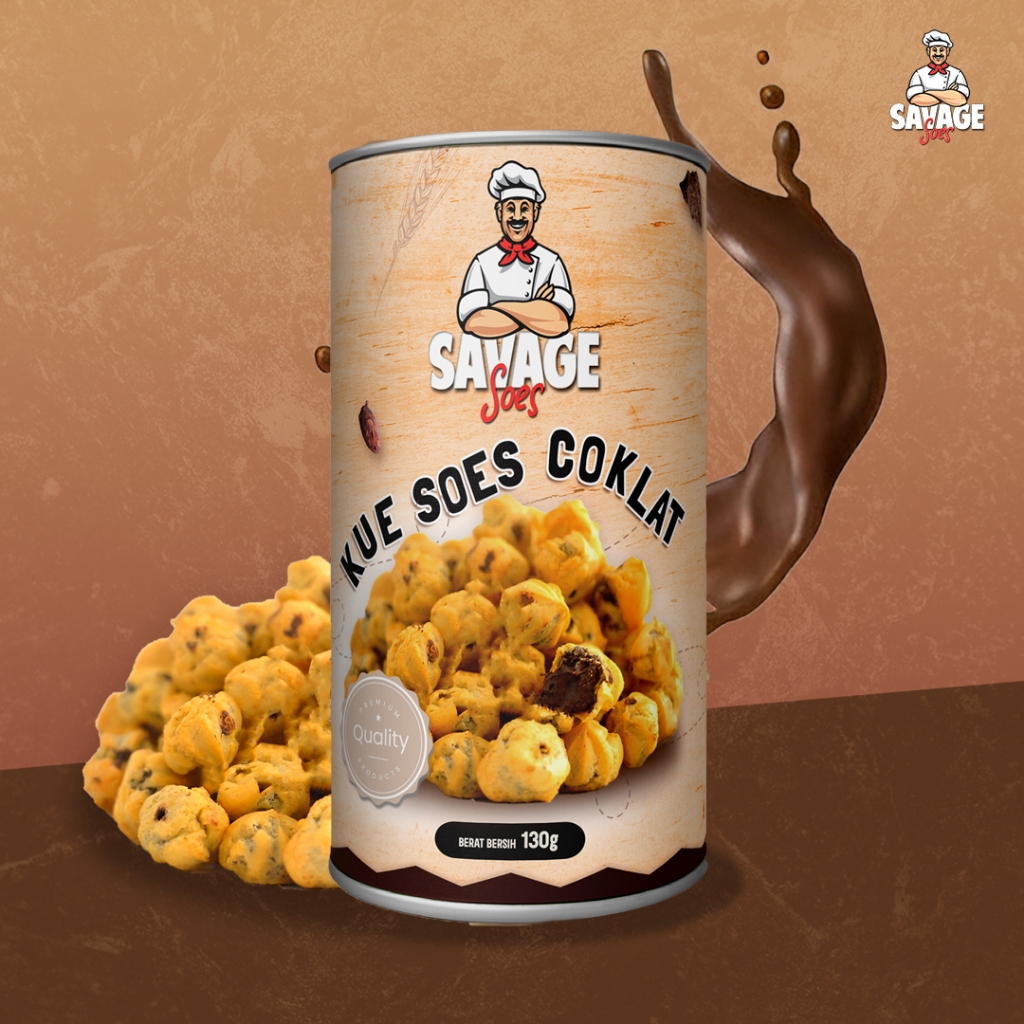 

SAVAGE SOES - Soes Lumer Rasa Coklat / Cemilan Soes Lumer - Snack