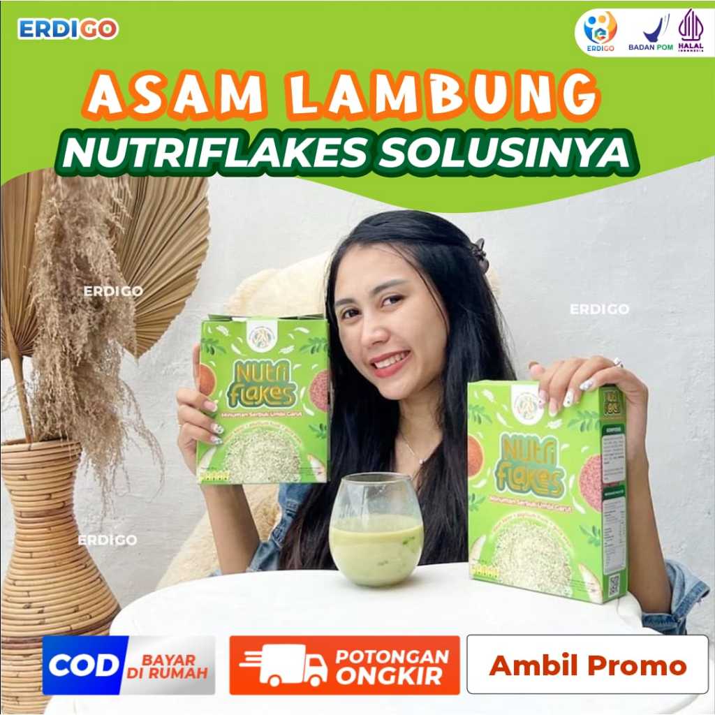 

Nutriflakes Sereal Umbi Garut Asam Lambung - Ampuh Mengatasi Asam Lambung Gerd, Maag 1 Box