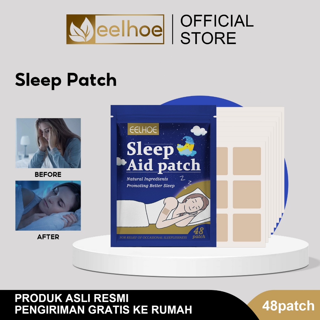 EELHOE Sleep Patch Bantu Tidur 48pcs Koyo Tidur Nyenyak Mengatasi Insomnia Meningkatkan Kualitas Tid