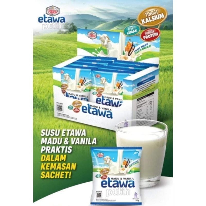

Susu kambing ETAWA + MADU Original Bpom Asli isi 10 sachet per box