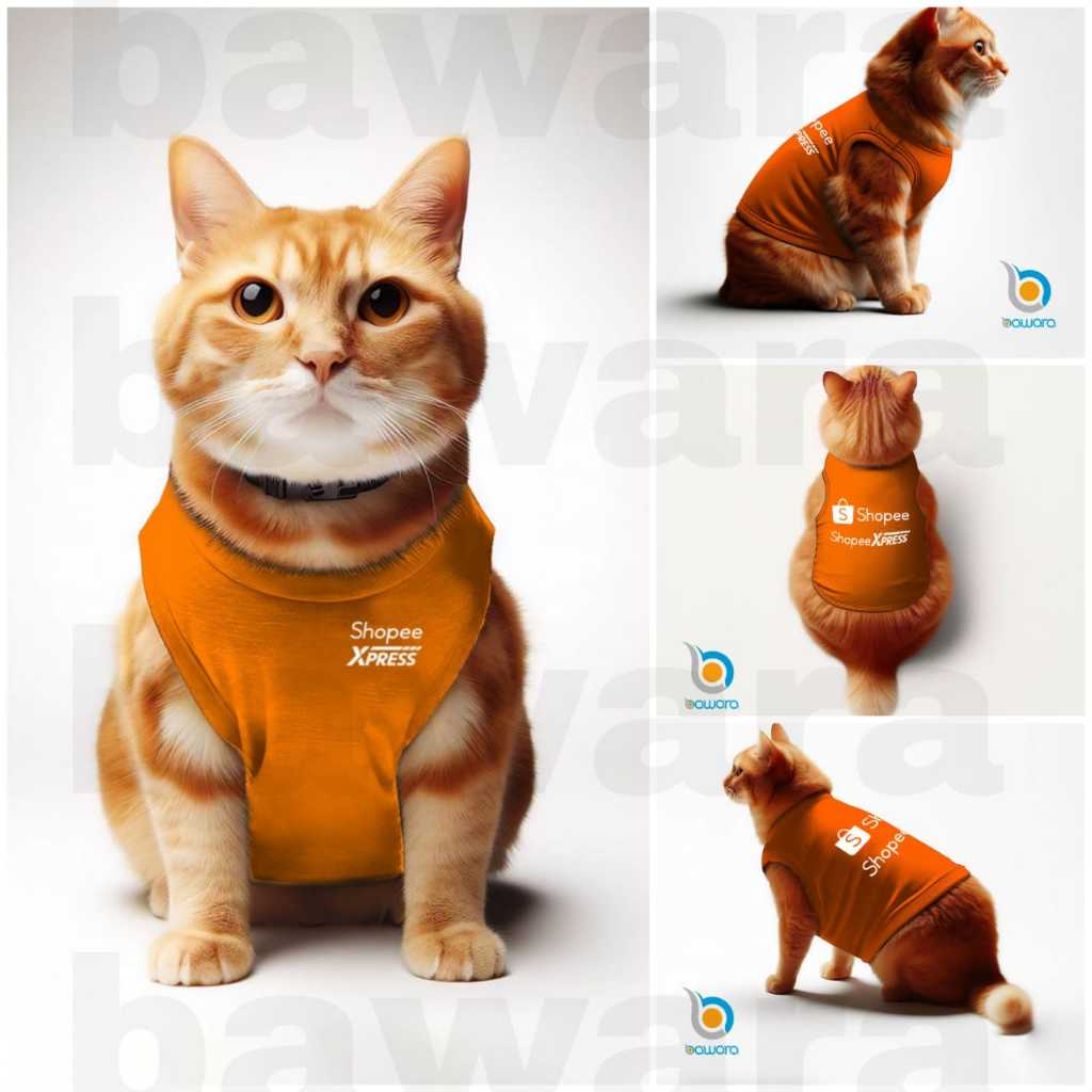 Baju Anjing Kucing Kelinci Monyet Kostum Hewan Lucu Gambar Antik Kurir Ekspedisi Shopee Xpress