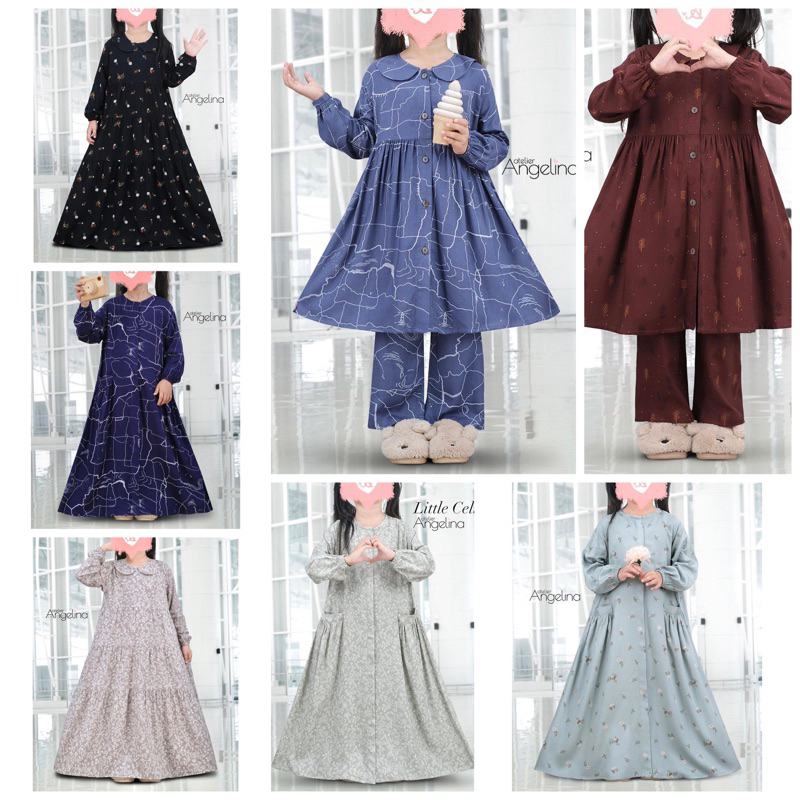 LITTLE ZAHRA MENDUNIA ANGEL BLUE SHADOW LINE TREE BITTER CHOCO LITTLE CELINE LITTLE SARAH DAISY FIOR