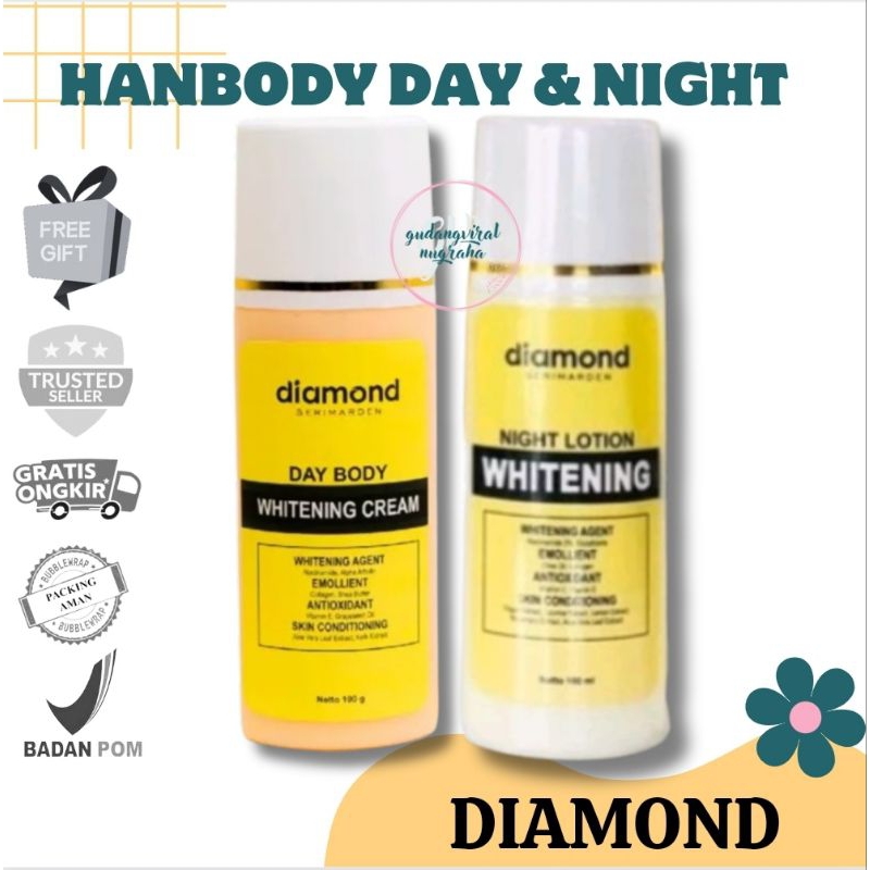 ☘️GVN☘️ HB DIAMOND NIGHT LOTION DAY LOTION WHITENING SERIMARDEN NIGHT DAY LOTION BODYCARE ORIGINAL L
