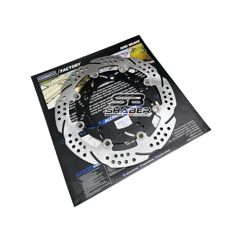 Piringa Depan Floating Yamaha Xmax 250 Yamaha R25 300MM Sunstar Chemco Hitam Pin Hitam
