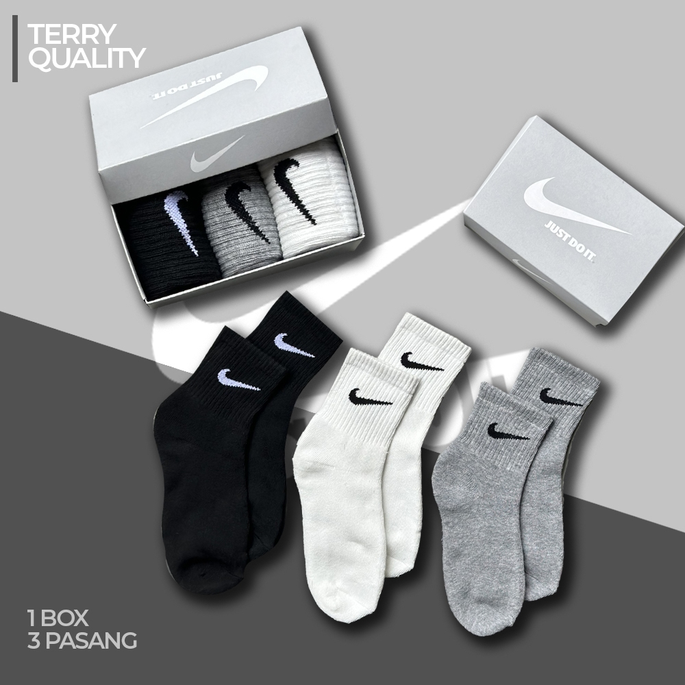 NIKE SOCK/ KAOS KAKI NIKE / NIKE SOCK /  KAOS KAKI ANKEL  TERRY QUALITY LEMBUT/ KAOS KAKI NIKE TEBAL
