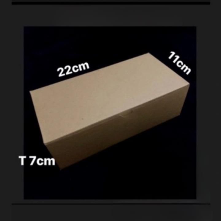 

(10 Pcs) Box Kue Brownies Packaging Kotak Eflute Dessert Dus Hempers Kado Tempat Roti Size 22x11x7 Cm⁣