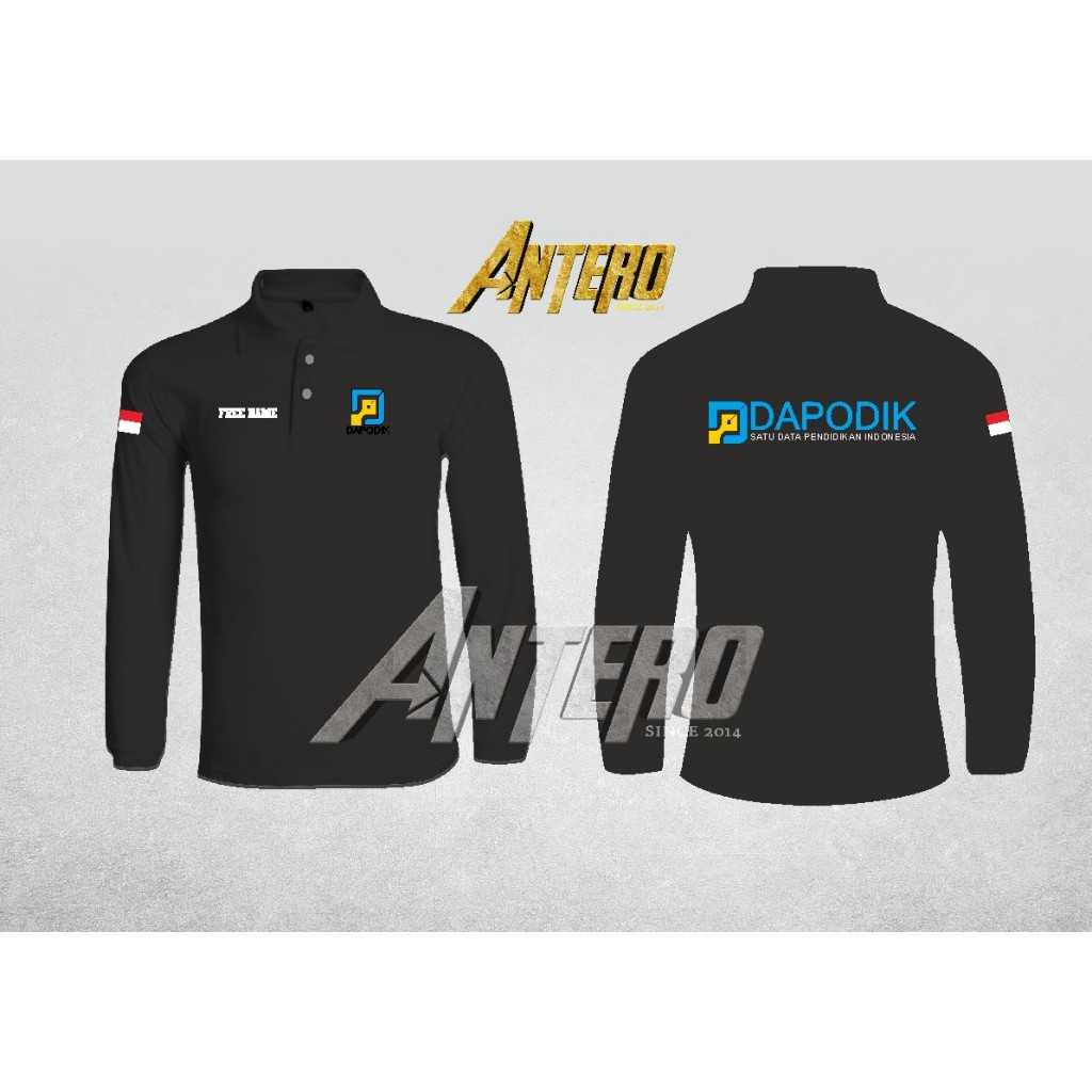 Kaos Kerah Poloshirt KAOS    PANJANG OPERATOR SEKOLAH OPS DAPODIK _VIMELNESHA