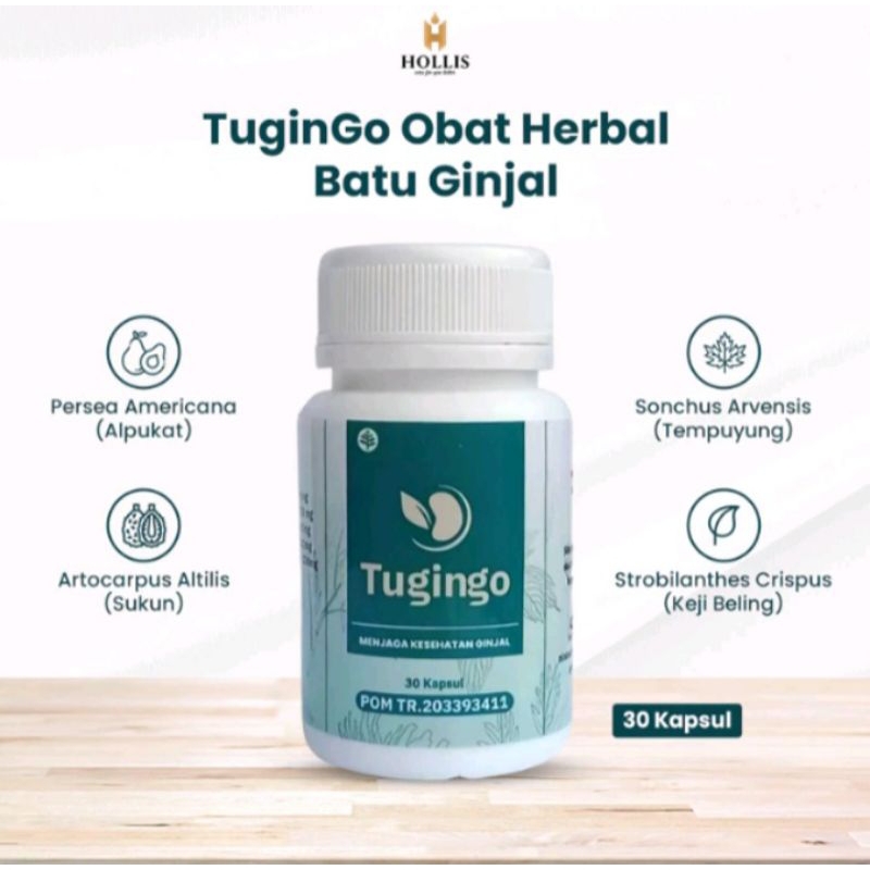 Obat Herbal Batu Ginjal Tugingo 30 kapsul Original BPOM Halal Cina Yang Paling Ampuh