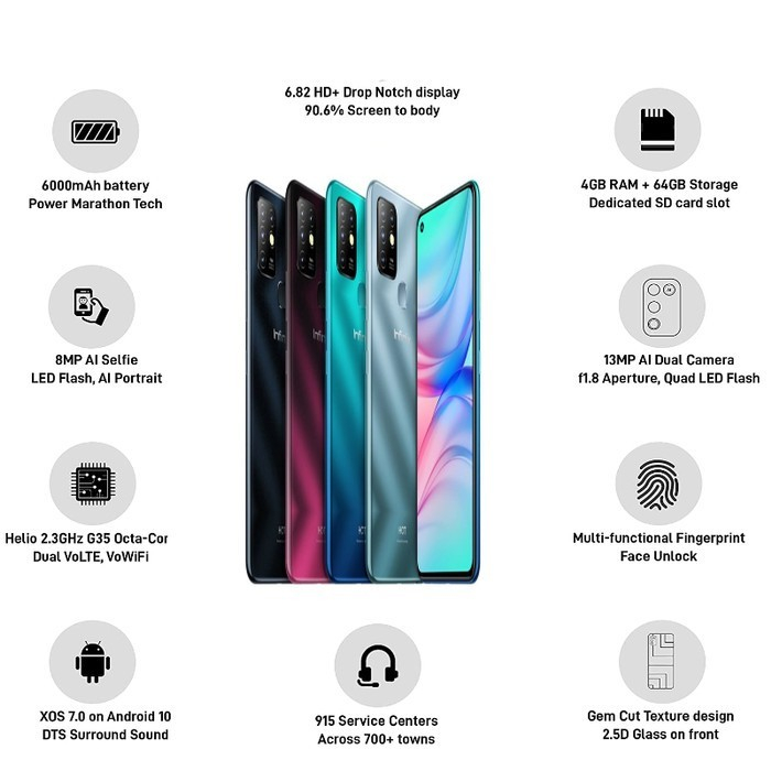 [TERBARU] INFINIX HOT 10 RAM 4/64GB - 6/128GB