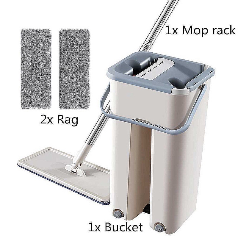 (GA777) flat mop alat pel / alat pel set / Sweeper Floor Mop Kain Pel Alat Pel Set Magic Mop Flat Mi