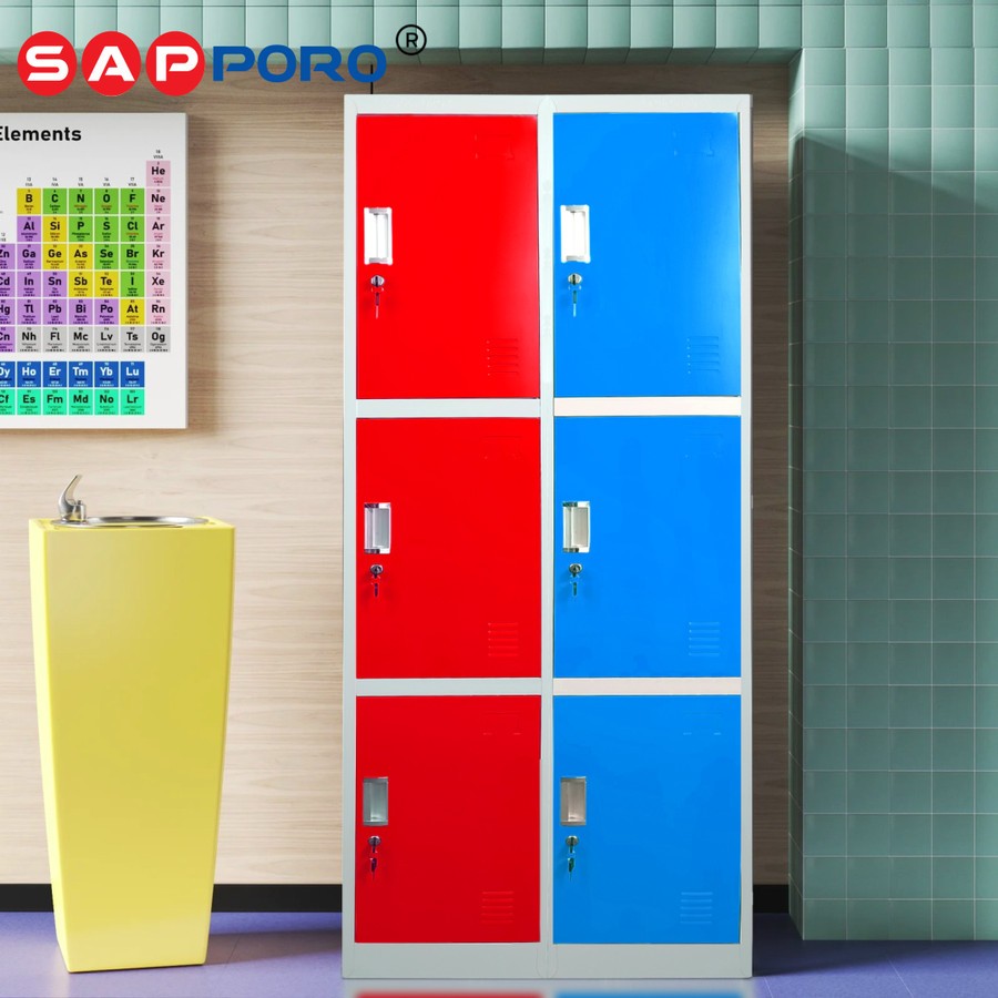 SAPPORO KOLN 3 - Lemari Loker Besi 3 Pintu Locker Cabinet