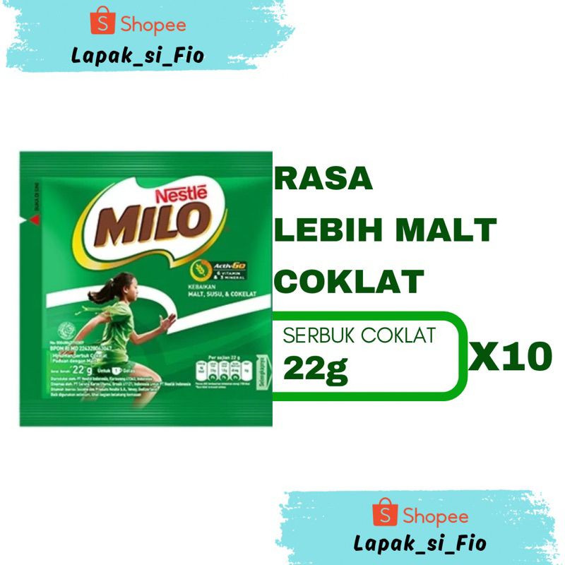 

MILO ACTIV-GO Susu Coklat Renteng 22g - 10 pcs