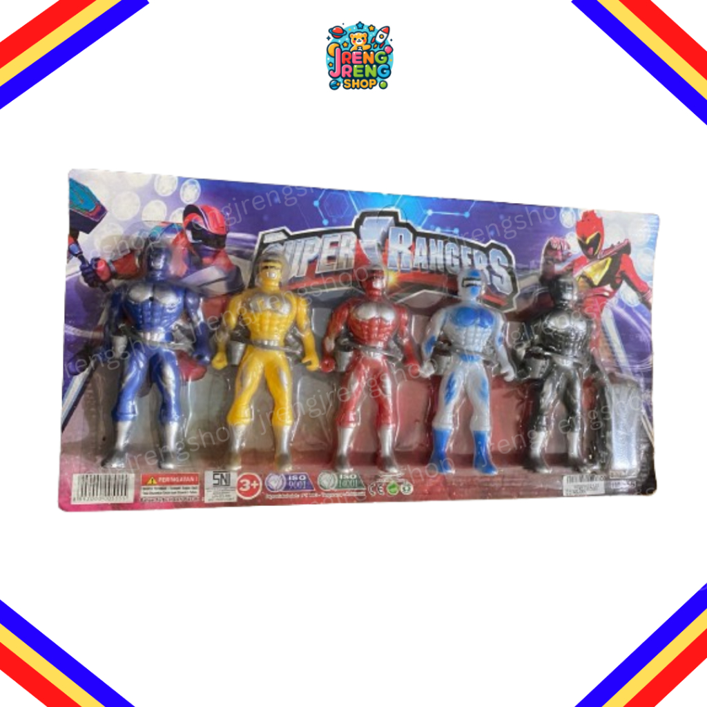 Mainan Anak Robot Robotan Power Rangers set isi 5