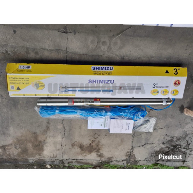 POMPA CELUP SHIMIZU SPG 20 327 KABEL 50 METER 1 HP / POMPA SHIMIZU SPG 20 327 K50 1HP / SUBMERSIBLE 