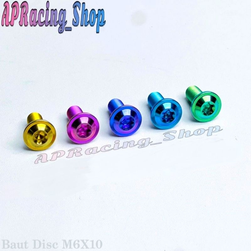 Baut Disc Piringan Cakram New Vario 125/150 Titanium M6X10 Drat 10 Titanium GR5 Original