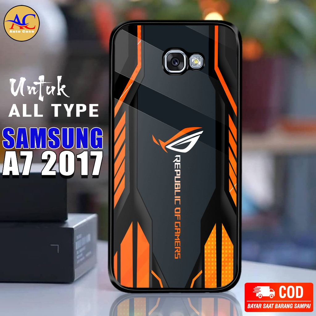 Case Hp Softcase Glossy SAMSUNG A7 2017 ROG Casing Silikon Handphone Pelindung Kamera