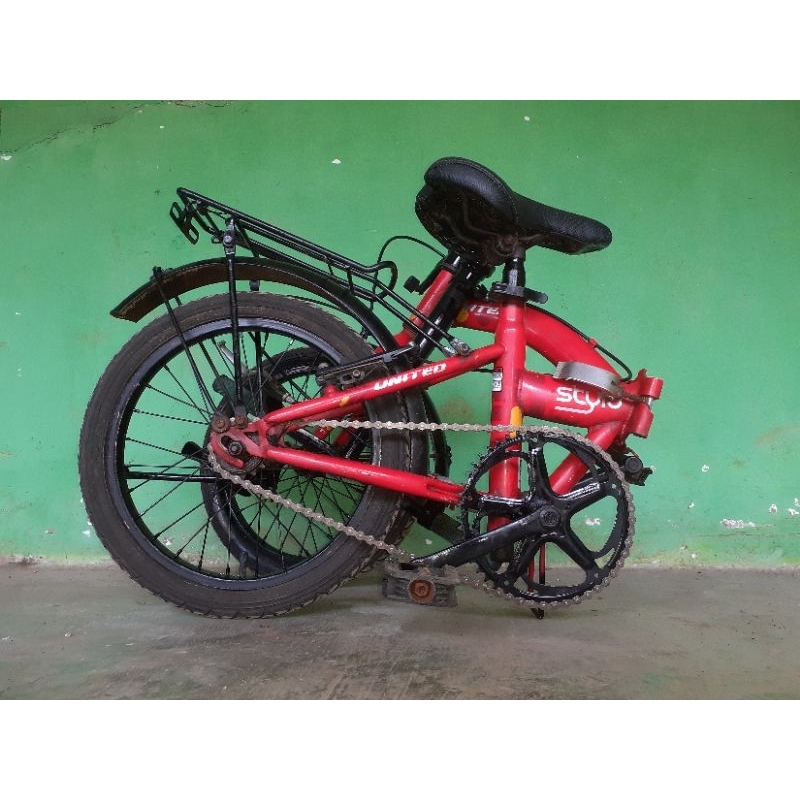 Sepeda lipat bekas ban 16 united stylo single speed