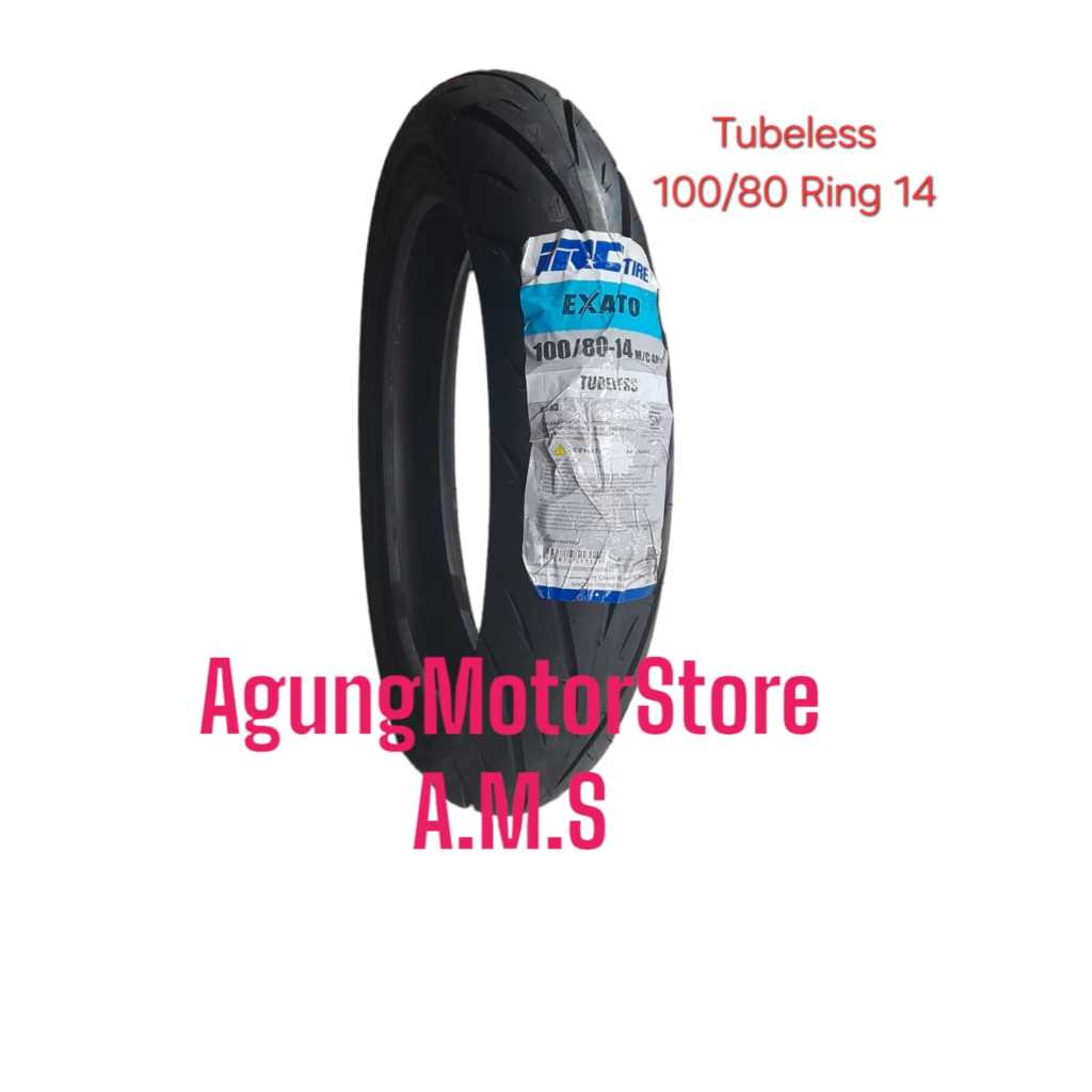 BAN LUAR TUBELESS IRC EXATO 100/80 RING 14 ORIGINAL 100%