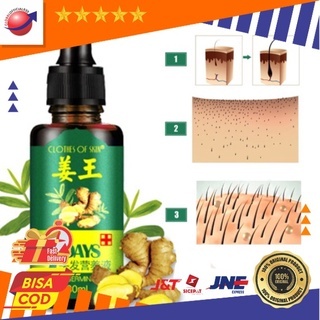 Terlaris  30 mlSerum Hair Tonic Ginseng Clothes of Skin 7 Days Ginger Ampuh Menumbuhkan Rambut & Ant