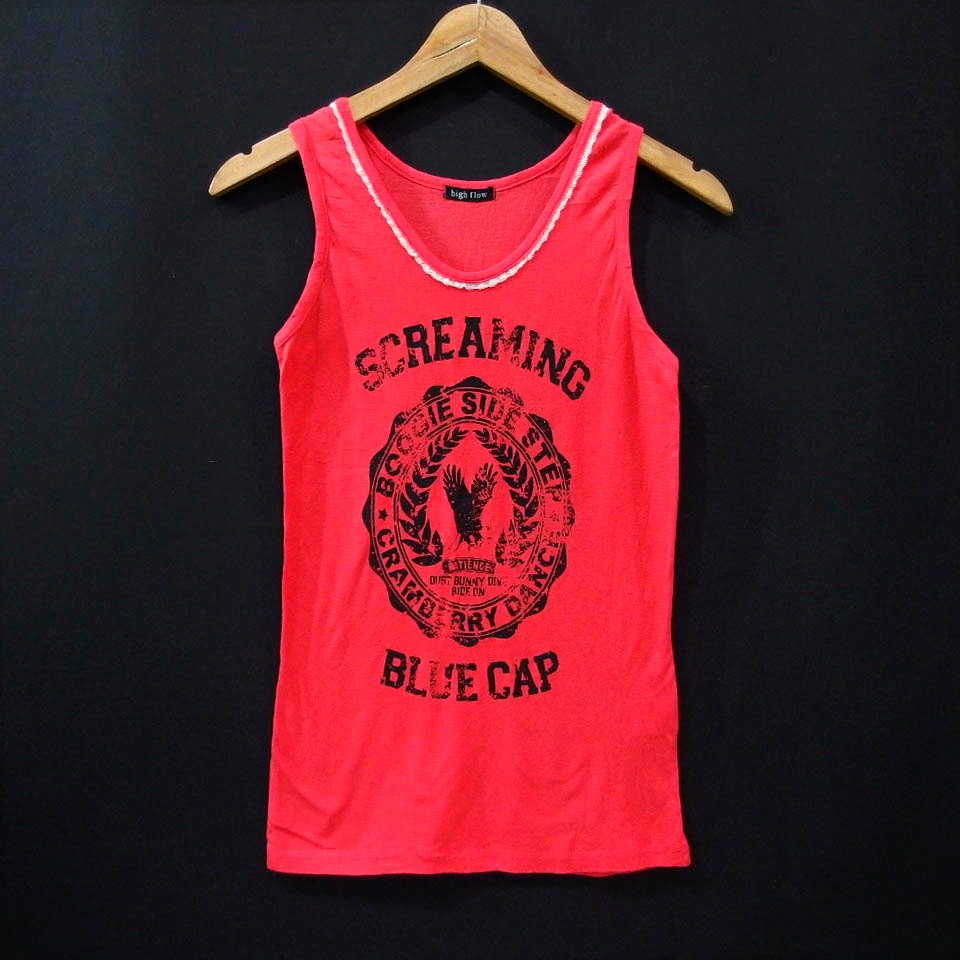 CT435 SIZE S-M CORAL TANK TOP UCANSEE