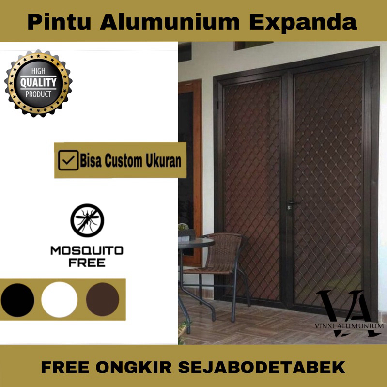 Pintu Double Alumunium Expanda (Bisa Custom Ukuran)