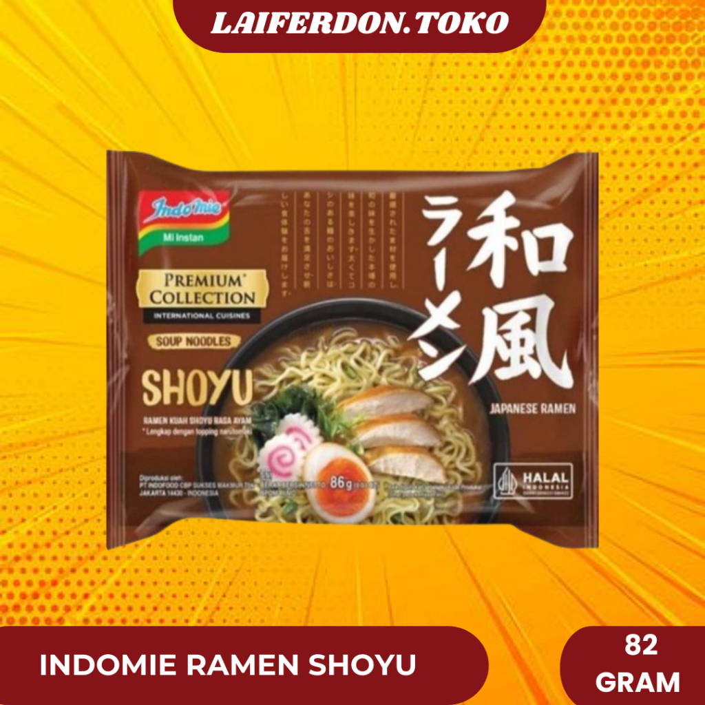 

Indomie Mi Instan Premium Shoyu Japanese Ramen 82 g Indomie Shoyu Japanese Ramen Premium Collection