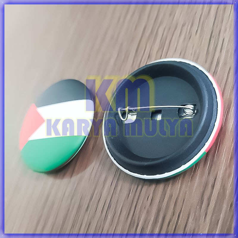 Pin Lencana Palestina Bross Pin Button Bendera Palestina Pin Plastik Bendera - Karya Mulya