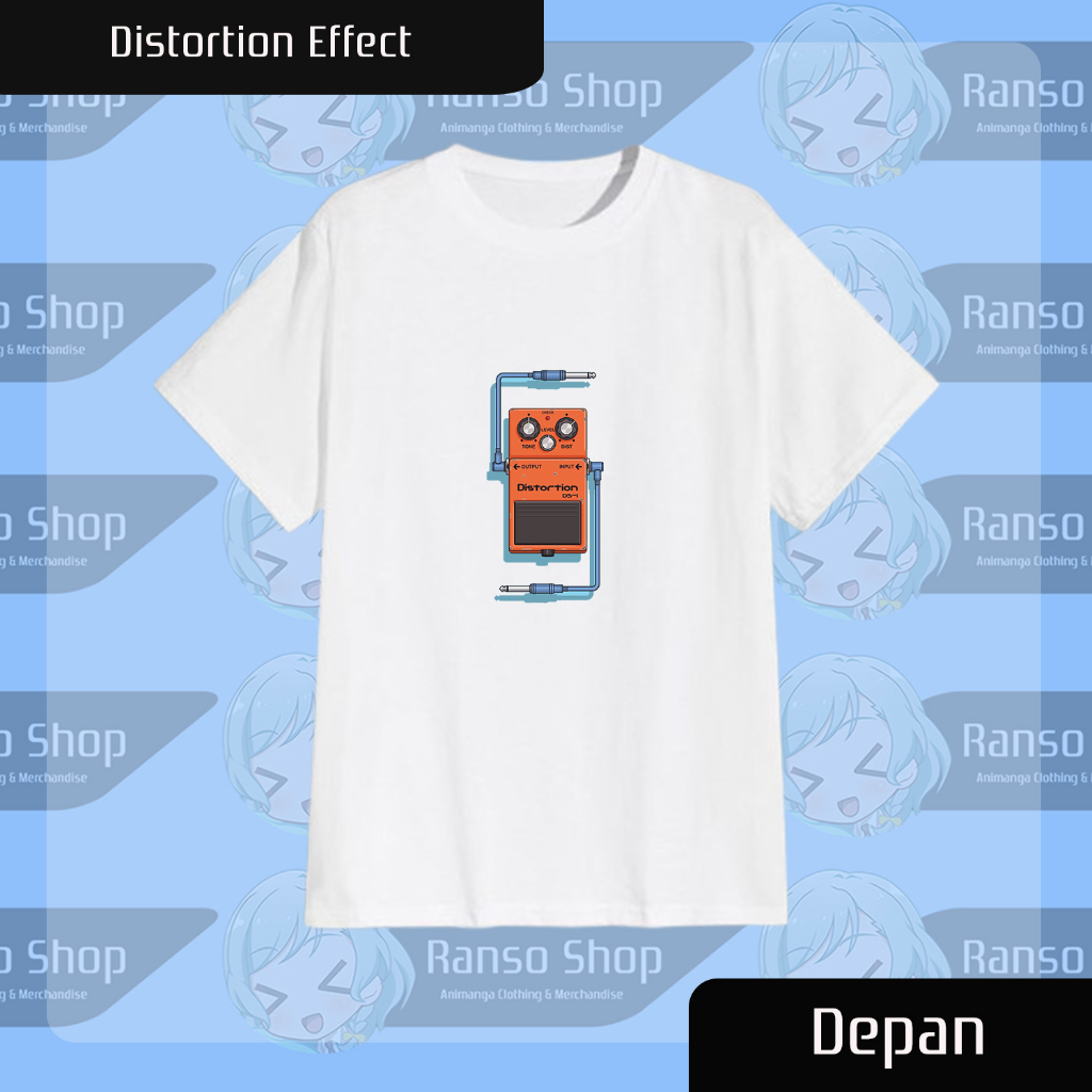 Ranso Kaos DS 1 Guitar Distortion Effect Gitar Casual Distro Baju Boss DS-1 / DS1 Efek Gitar T-shirt