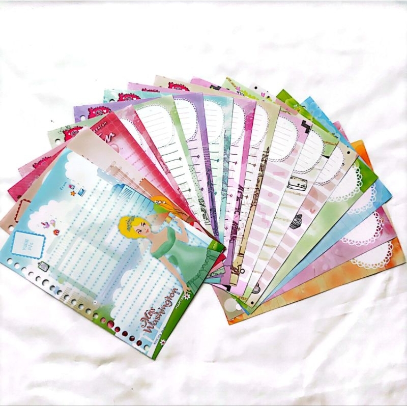 (HARGA PER LEMBAR) Kertas Binder A5 / Kertas File A5 - Series Miss Harvest