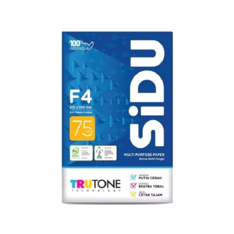 

Kertas HVS Sinar Dunia F4 75 gsm/Kertas HVS Sidu/Kertas HVS F4/Kertas HVS 75 gsm 1 rim isi 500 lembar