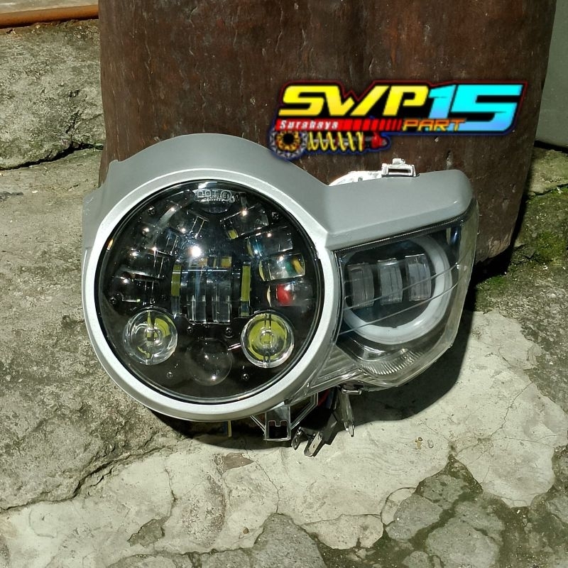 Reflektor Tiger Pece Custom Lampu Daymaker Set Daymaker Mini 3 Mata Lampu Tembak 3 Mata Mini Daymake