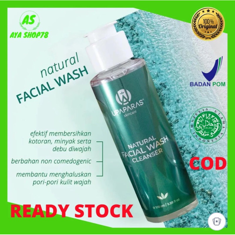 Upaparas Facial Wash Cleanser Non SLS  Pembersih Wajah  Kulit Lembut