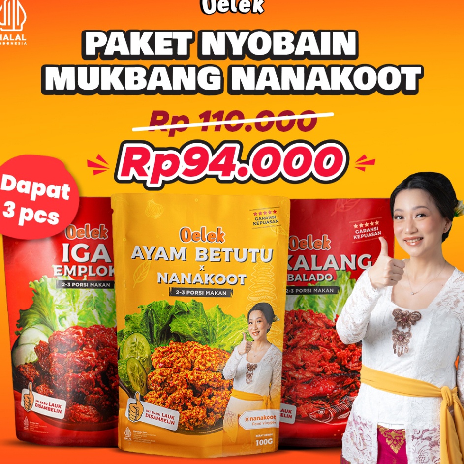 

COD Paket Nyobain Mukbang Nanakoot Ayam Betutu Iga Emplok Cakalang Balado