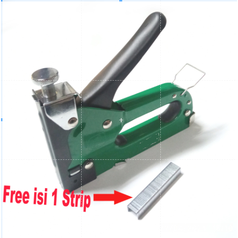 

HIJAU Staple Tembak Tacker Staples Gun Stepler Hekter 3in1 jok kulit kardus plus isi Staples Tembak HIJAU