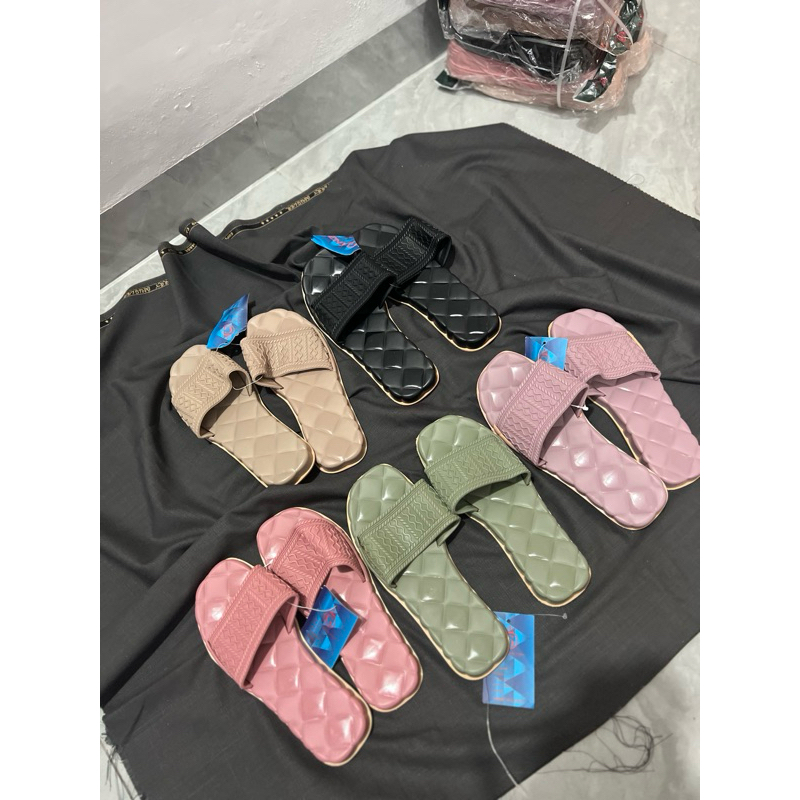 IMPORT sandal wanita cantik sandal sorong jelly
