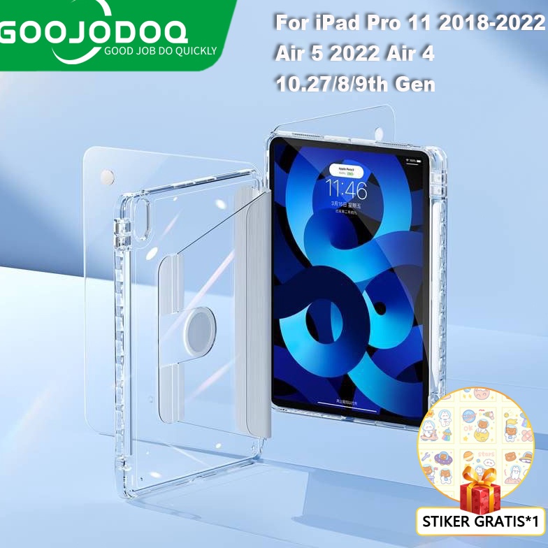 Penawaran Terbaik Goojodoq Acrylic fully transparent Casing iPad For iPad Air 4 Air 5 Case for iPad 