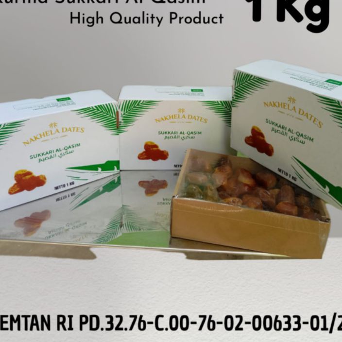 

PALING AMPUH 1 Kg Kurma sukkari AlQasim Sukari NAKHELA DATES