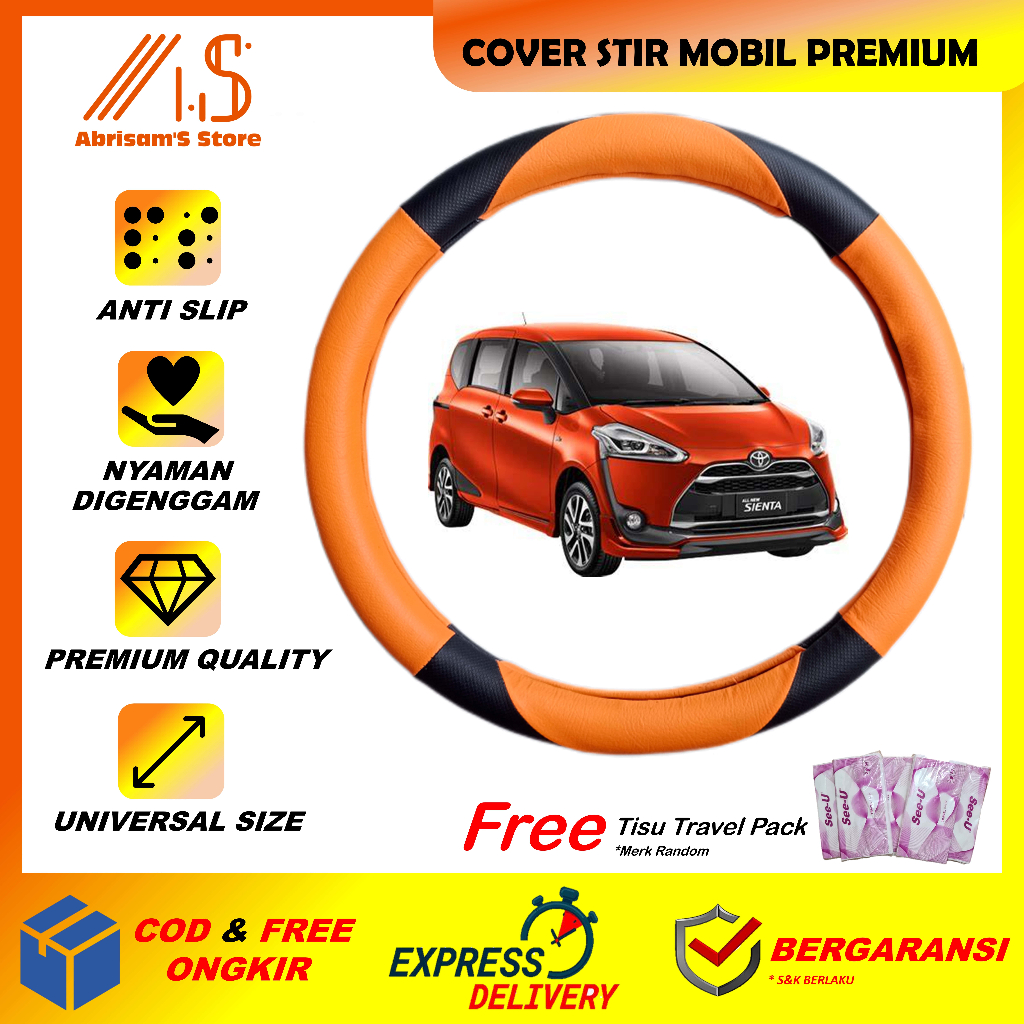 Cover Stir Mobil Sienta Sarung Setir Toyota Sienta Pelindung Steer Mobil Toyota New Sienta
