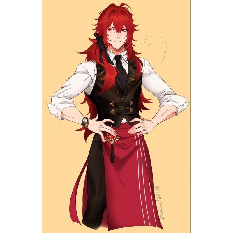 Diluc Genshin Impact Costum Cosplay