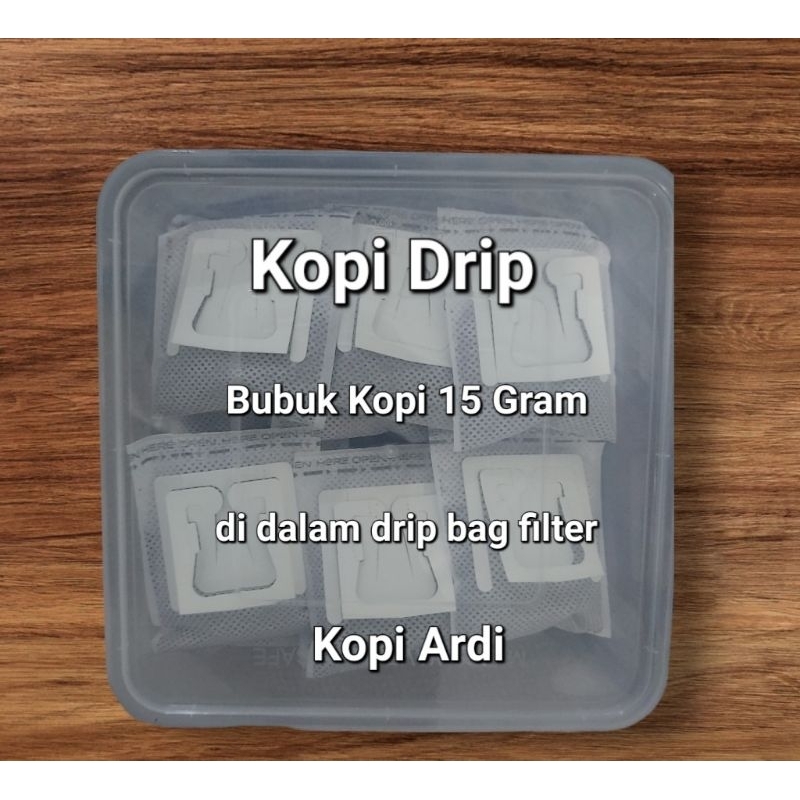 

Satu paket Bubuk Kopi Robusta aneka daerah (silahkan pilih daerah yg diinginkan) dengan drip bag filter plus sachet tanpa gula