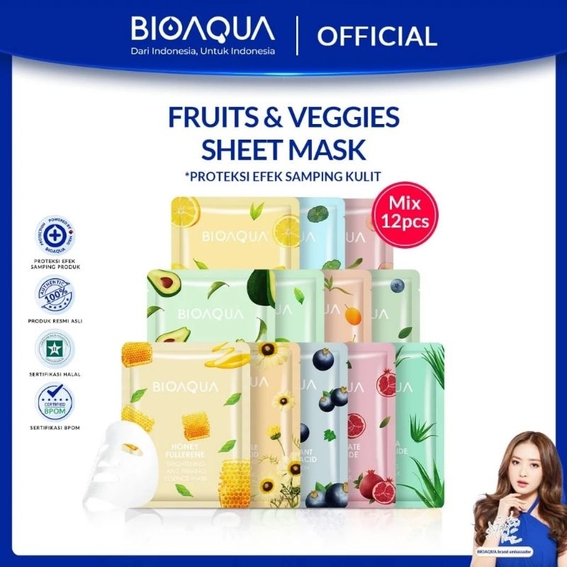 Bioaqua Sheet Mask / Masker Bioaqua / Masker Wajah